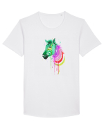 Zebra Tricou mânecă scurtă guler larg Bărbat Skater