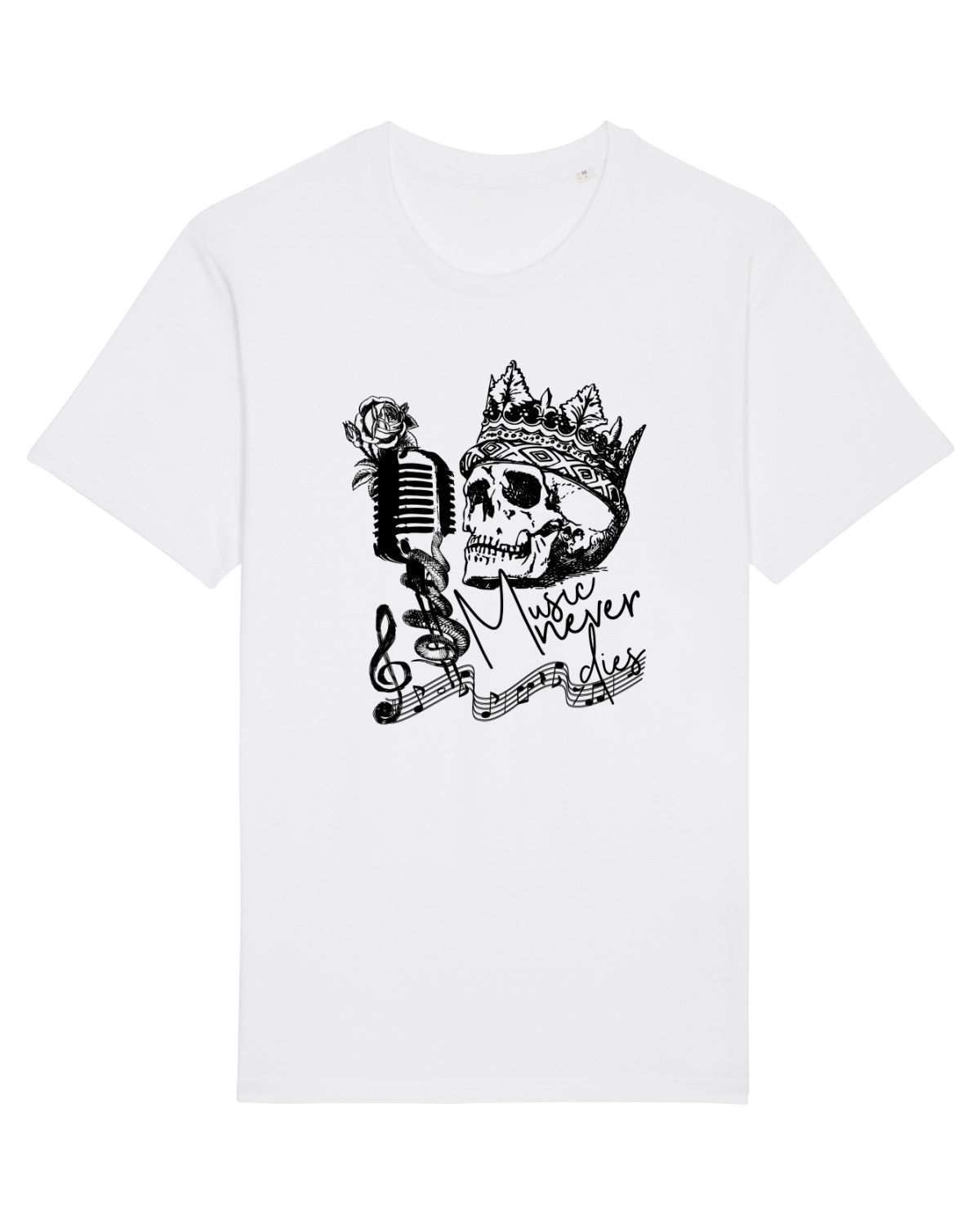 Tricou mânecă scurtă Unisex Rocker White