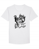 MUSIC Never Dies Tricou mânecă scurtă guler larg Bărbat Skater