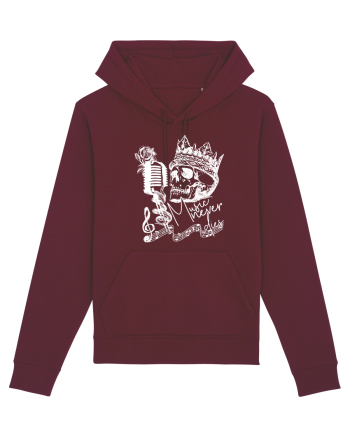 MUSIC Never Dies - Skull Burgundy