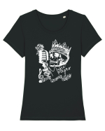 MUSIC Never Dies - Skull Tricou mânecă scurtă guler larg fitted Damă Expresser