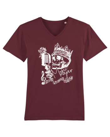 MUSIC Never Dies - Skull Burgundy