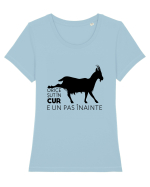 Orice șut în cur e un pas înainte  Tricou mânecă scurtă guler larg fitted Damă Expresser