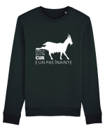 Orice șut în cur e un pas înainte - alb Bluză mânecă lungă Unisex Rise