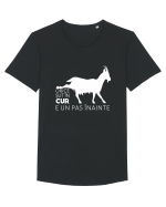 Orice șut în cur e un pas înainte - alb Tricou mânecă scurtă guler larg Bărbat Skater