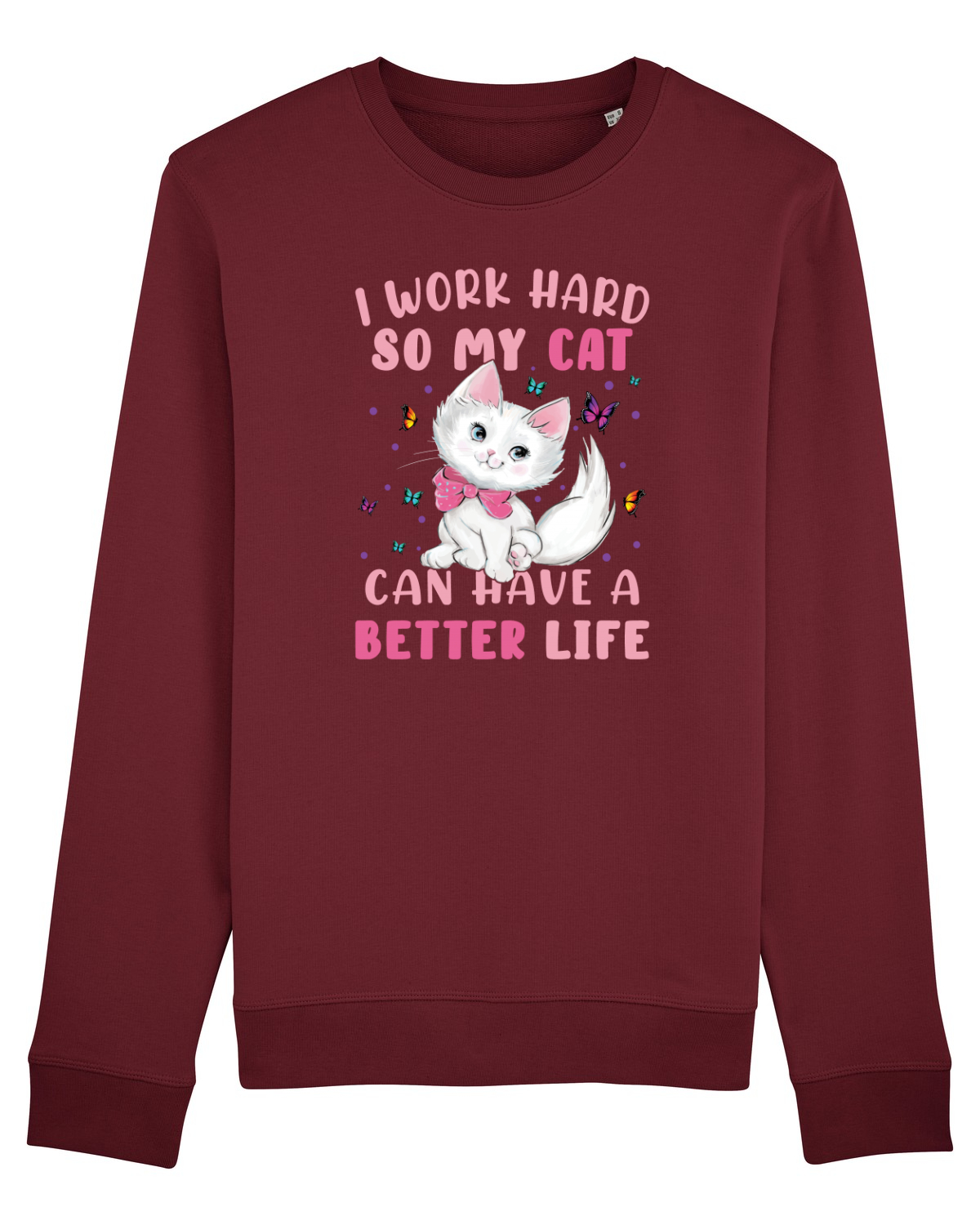 Bluză mânecă lungă Unisex Rise Burgundy