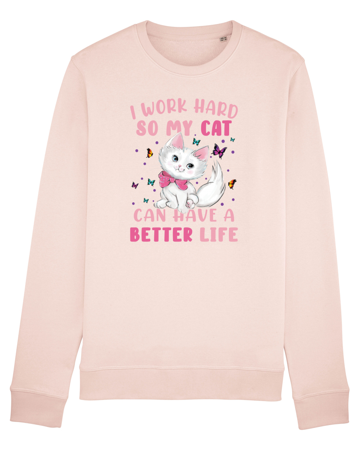 Bluză mânecă lungă Unisex Rise Candy Pink