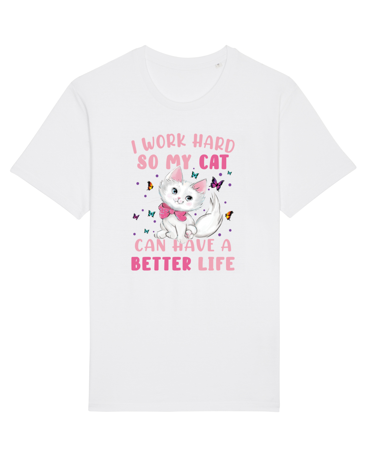 Tricou mânecă scurtă Unisex Rocker White