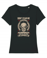 Don't Fear Me For Who I Am Tricou mânecă scurtă guler larg fitted Damă Expresser