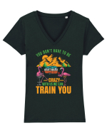 You Don't Have To Be Crazy With Us Tricou mânecă scurtă guler V Damă Evoker