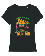 You Don't Have To Be Crazy With Us Tricou mânecă scurtă guler larg fitted Damă Expresser