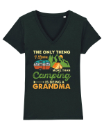 The Only Thing I Love More Than Camping Tricou mânecă scurtă guler V Damă Evoker
