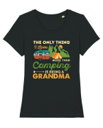 The Only Thing I Love More Than Camping Tricou mânecă scurtă guler larg fitted Damă Expresser