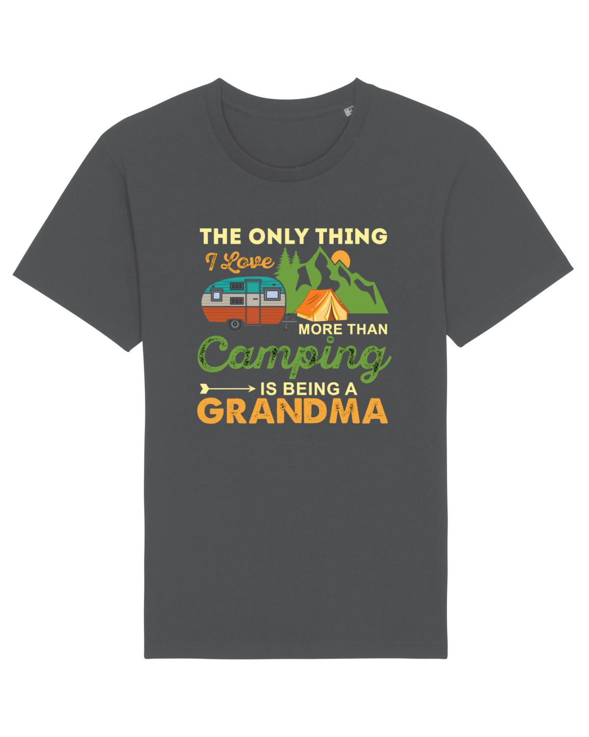 Tricou mânecă scurtă Unisex Rocker Anthracite
