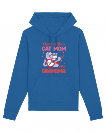 Rockin' The Cat Mom And Grandma Royal Blue