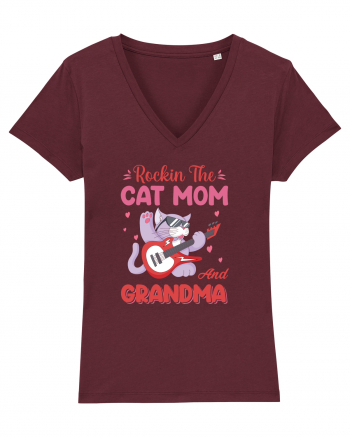 Rockin' The Cat Mom And Grandma Burgundy