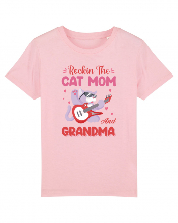 Rockin' The Cat Mom And Grandma Cotton Pink