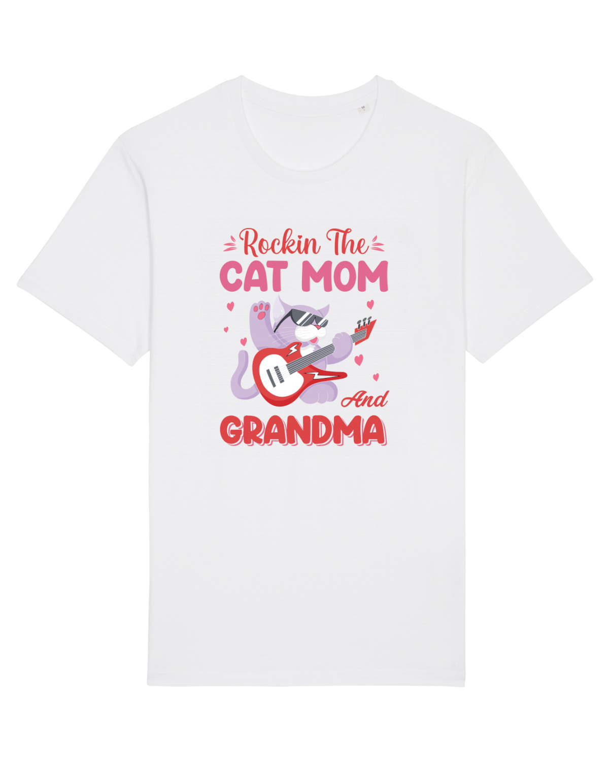 Tricou mânecă scurtă Unisex Rocker White