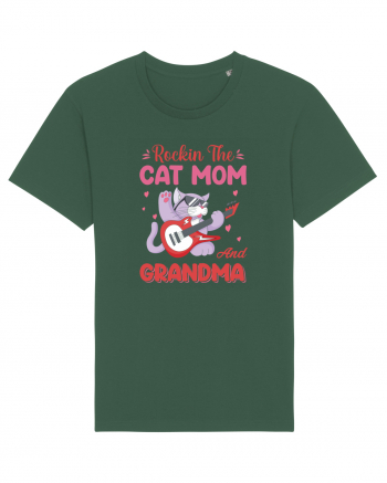 Rockin' The Cat Mom And Grandma Bottle Green