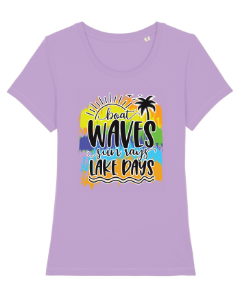 Boat Waves Sun Rays Lake Days Lavender Dawn