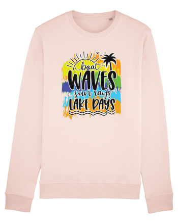 Boat Waves Sun Rays Lake Days Candy Pink