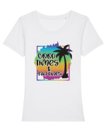 Good Times And Tan Lines Tricou mânecă scurtă guler larg fitted Damă Expresser