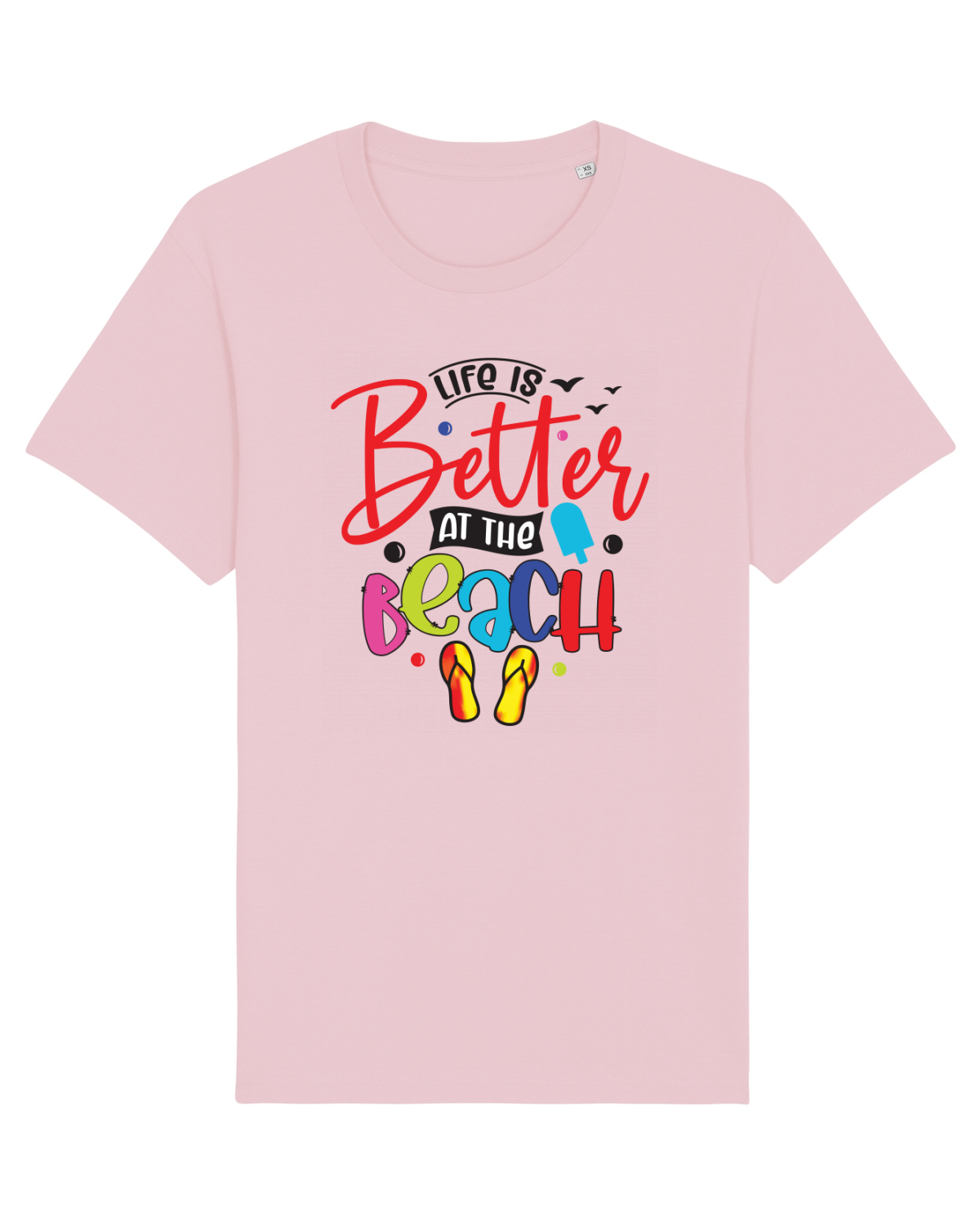 Tricou mânecă scurtă Unisex Rocker Cotton Pink