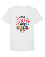 Life Is Better At The Beach Tricou mânecă scurtă guler larg Bărbat Skater