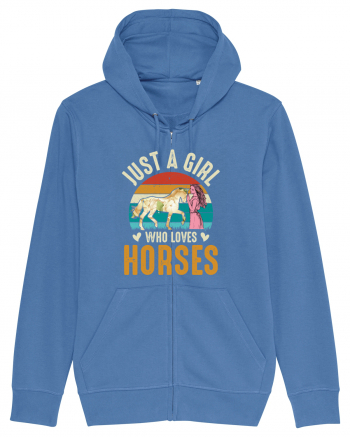 Just A Girl Who Loves Horses Bright Blue