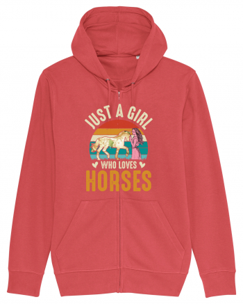 Just A Girl Who Loves Horses Carmine Red