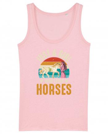 Just A Girl Who Loves Horses Cotton Pink