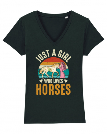 Just A Girl Who Loves Horses Black