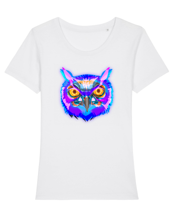 Skull Neon Owl White