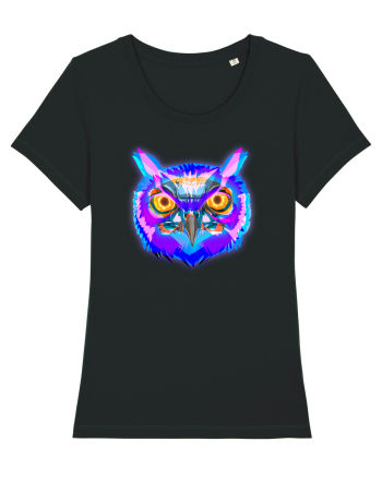 Skull Neon Owl Black
