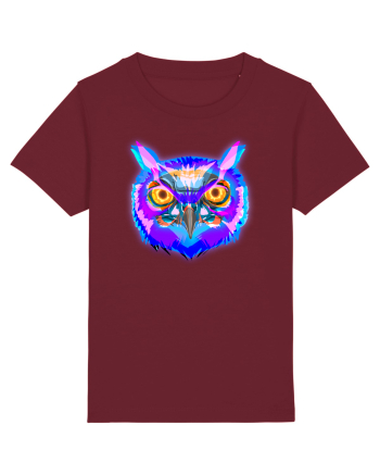 Skull Neon Owl Burgundy