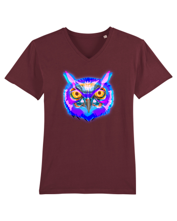 Skull Neon Owl Burgundy