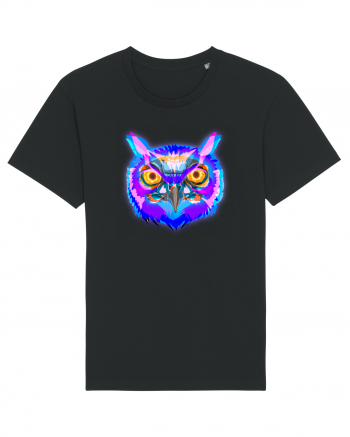 Skull Neon Owl Tricou mânecă scurtă Unisex Rocker
