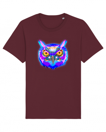 Skull Neon Owl Burgundy
