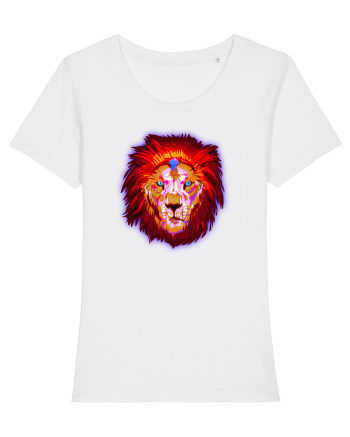 Skull Neon Lion White