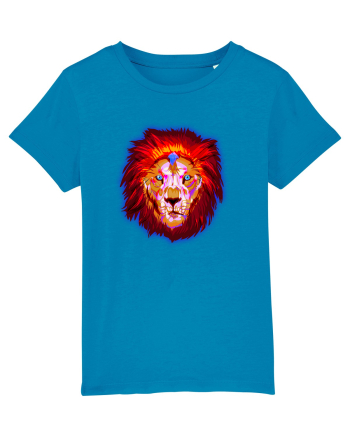 Skull Neon Lion Azur