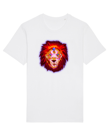 Skull Neon Lion White