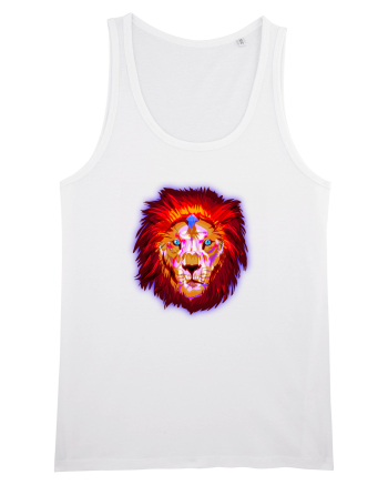 Skull Neon Lion White