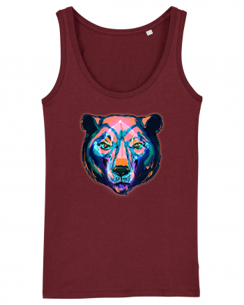 Skull Neon Bear Burgundy