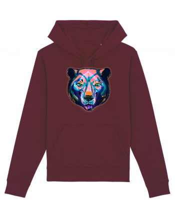 Skull Neon Bear Burgundy