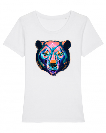 Skull Neon Bear White