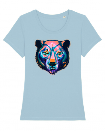 Skull Neon Bear Sky Blue