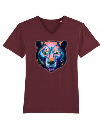 Skull Neon Bear Burgundy