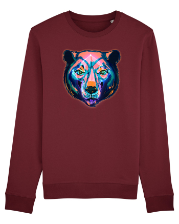 Skull Neon Bear Burgundy