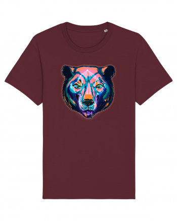 Skull Neon Bear Burgundy