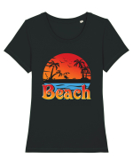 Beach Tricou mânecă scurtă guler larg fitted Damă Expresser